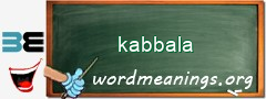 WordMeaning blackboard for kabbala